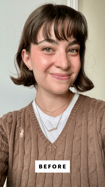 Felbin before using the Harry Josh Cordless Styling Flat Iron