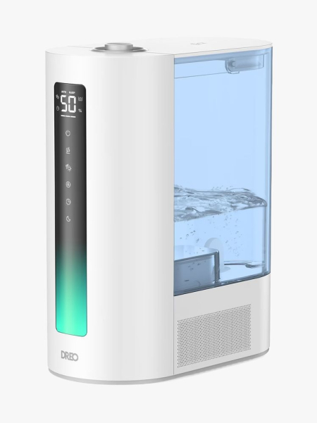 Dreo Warm & Cool Mist Humidifier in branded component on a light gray background